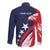 USA Hockey Personalized Eagle Long Sleeve Button Shirt Shoot For The Stars