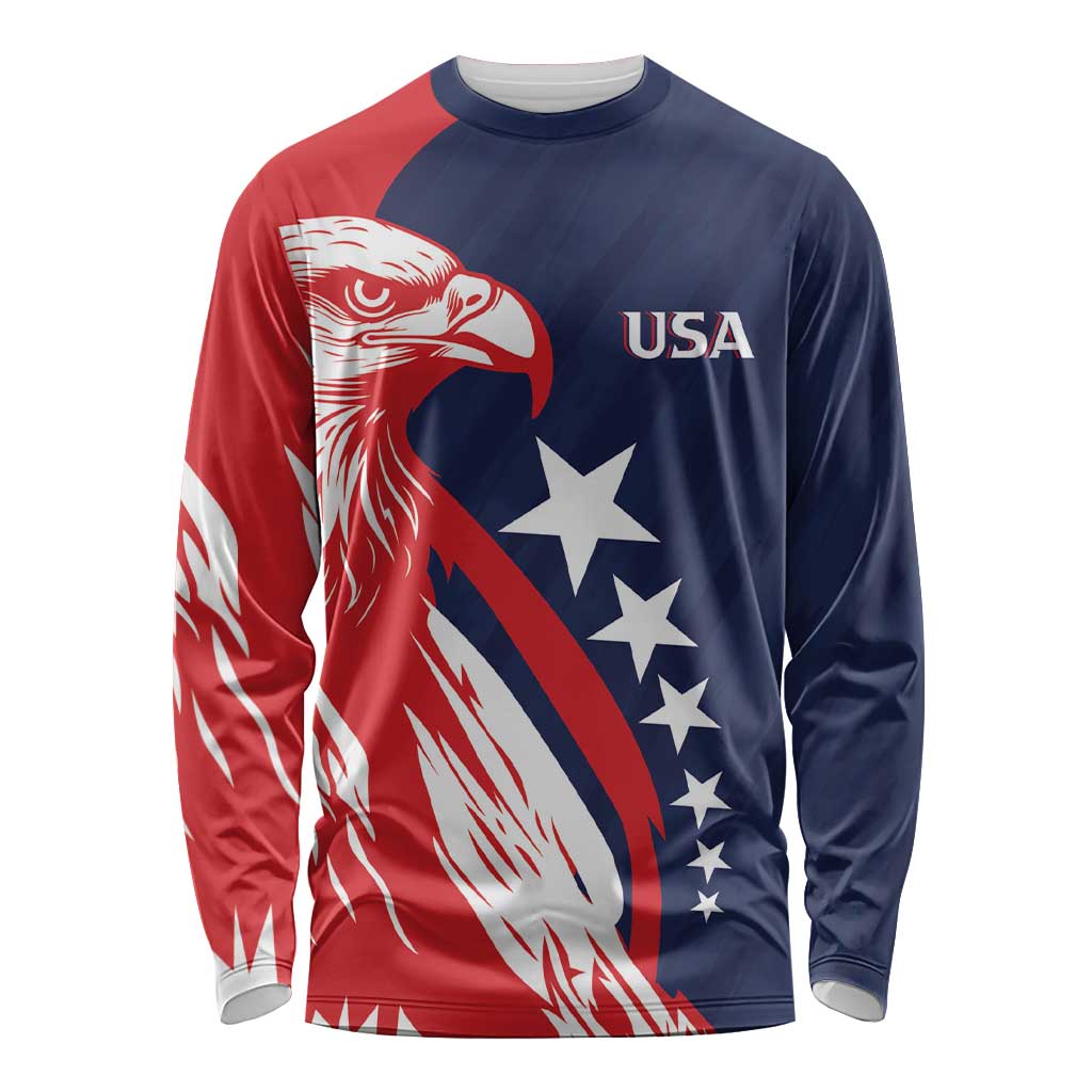 USA Hockey Personalized Eagle Long Sleeve Shirt Shoot For The Stars