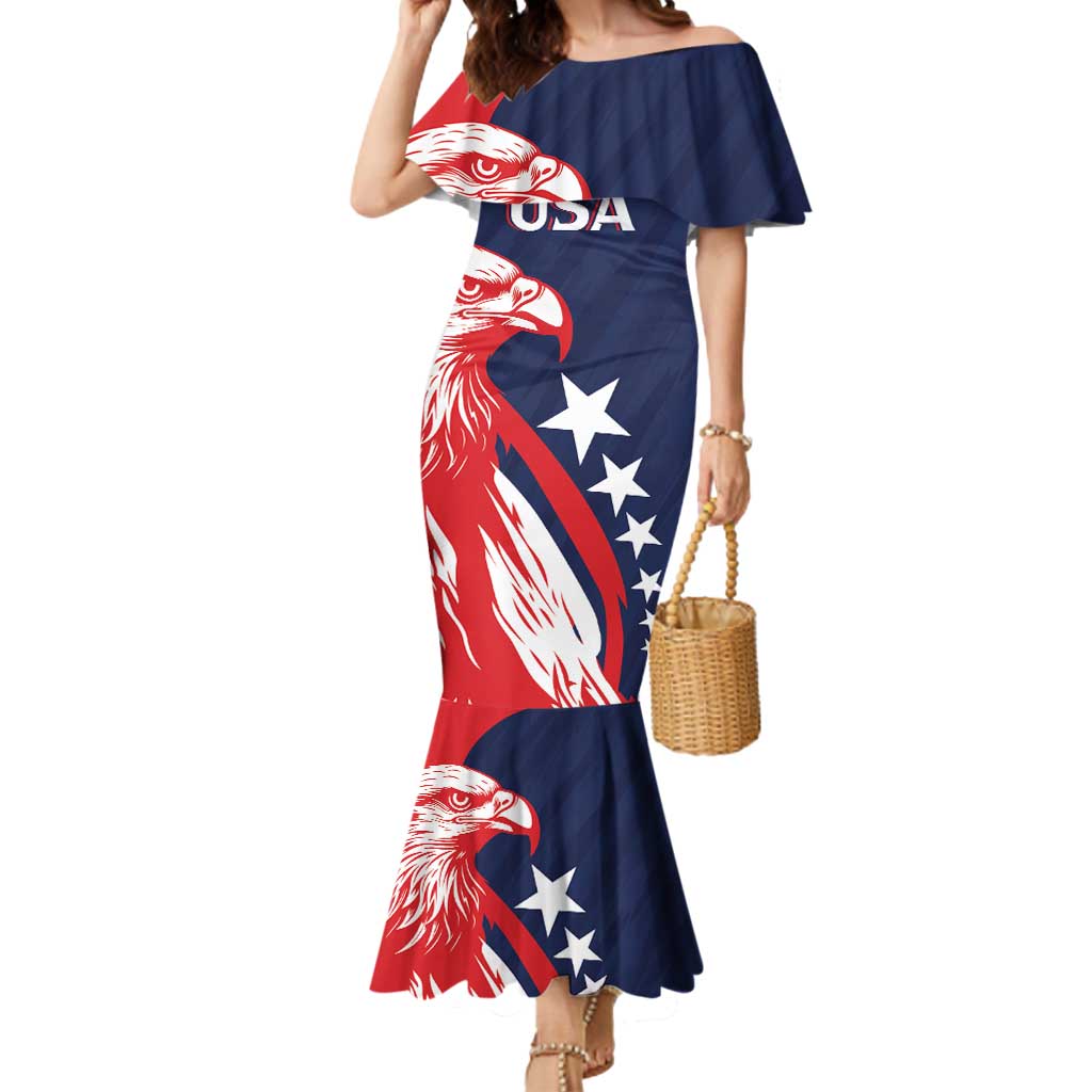 USA Hockey Personalized Eagle Mermaid Dress Shoot For The Stars