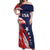 USA Hockey Personalized Eagle Off Shoulder Maxi Dress Shoot For The Stars