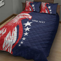 USA Hockey Personalized Eagle Quilt Bed Set Shoot For The Stars