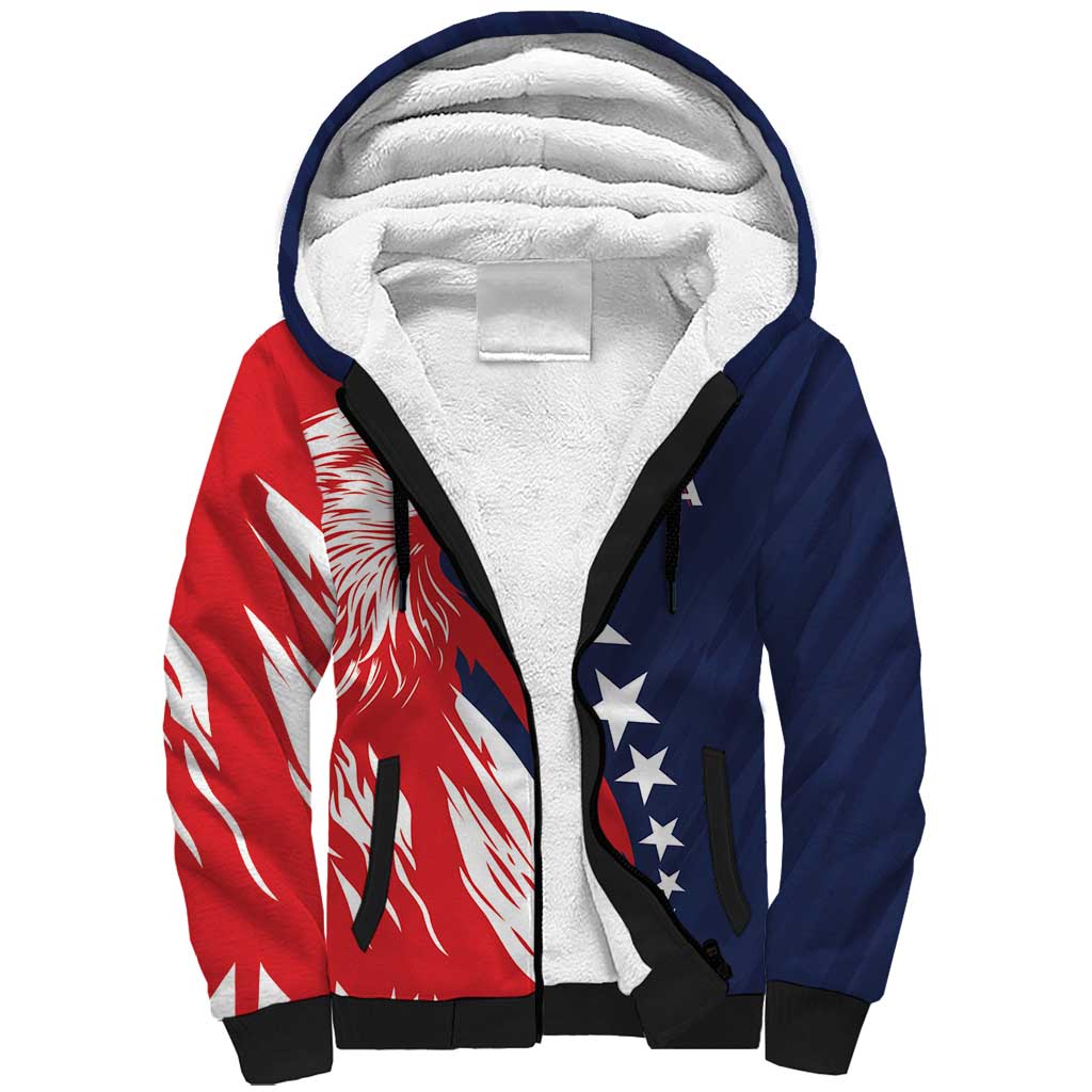 USA Hockey Personalized Eagle Sherpa Hoodie Shoot For The Stars