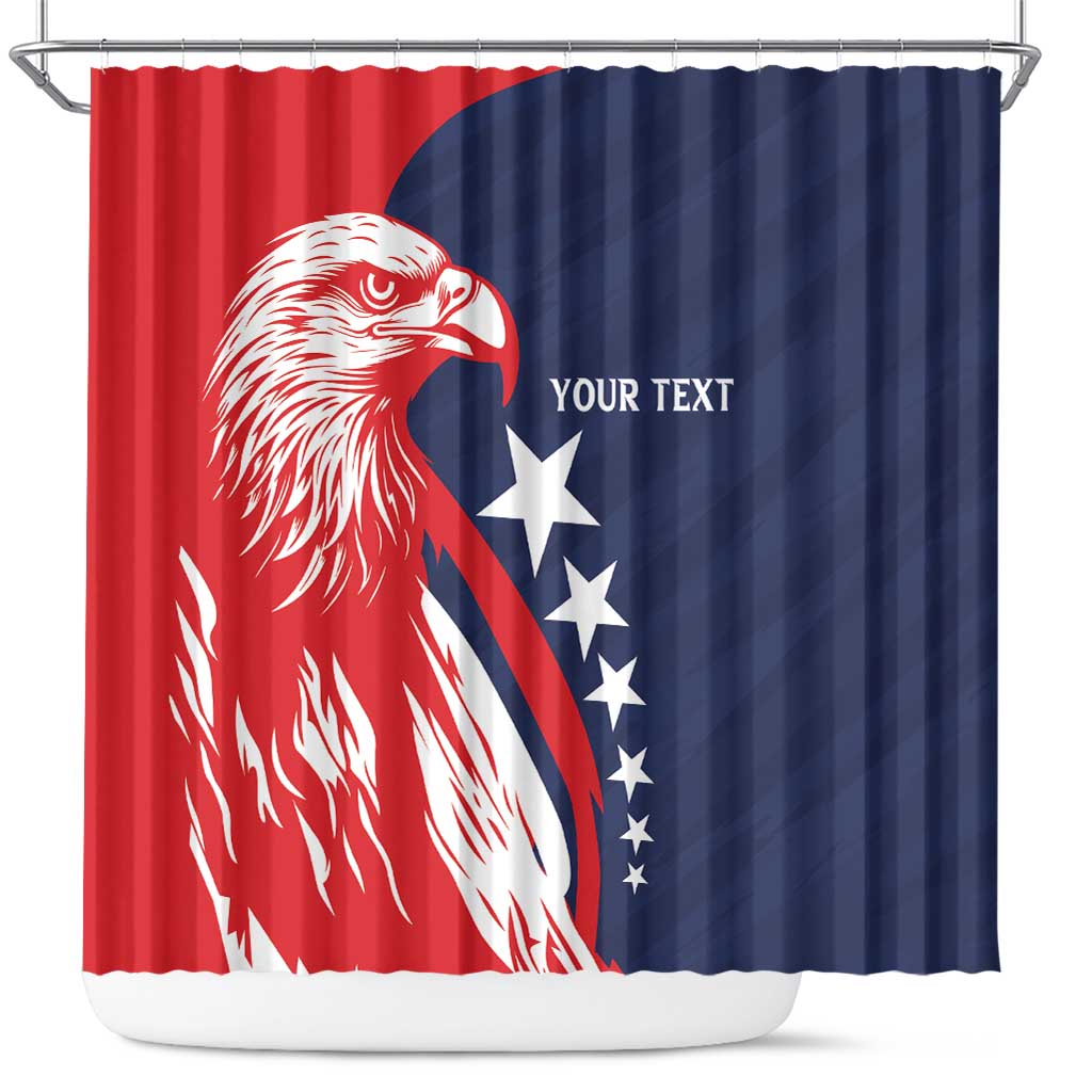 USA Hockey Personalized Eagle Shower Curtain Shoot For The Stars