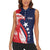 USA Hockey Personalized Eagle Women Sleeveless Polo Shirt Shoot For The Stars