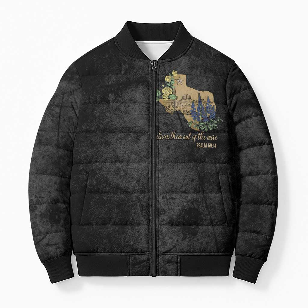 Pray for Texas Bomber Puffer Jacket Hill Country Strong - Wonder Print Shop