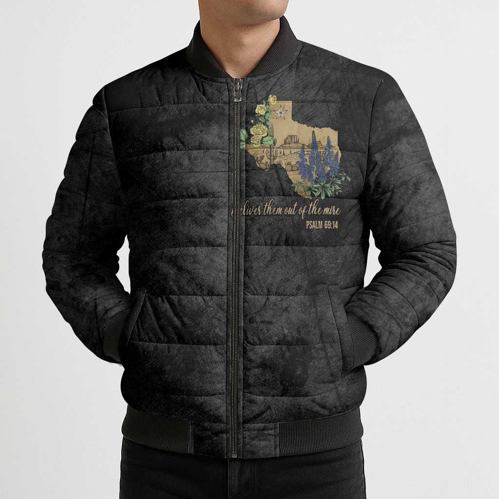 Pray for Texas Bomber Puffer Jacket Hill Country Strong - Wonder Print Shop