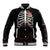 In October We Wear Pink Breast Cancer Awareness Baseball Jacket Skull and Roses - Black LT7 - Wonder Print Shop