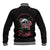 In October We Wear Pink Breast Cancer Awareness Baseball Jacket Skull and Roses - Black LT7 - Wonder Print Shop