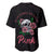 In October We Wear Pink Breast Cancer Awareness Baseball Jersey Skull and Roses - Black LT7 - Wonder Print Shop