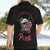 In October We Wear Pink Breast Cancer Awareness Hawaiian Shirt Skull and Roses - Black - Wonder Print Shop