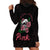 In October We Wear Pink Breast Cancer Awareness Hoodie Dress Skull and Roses - Black - Wonder Print Shop