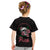 In October We Wear Pink Breast Cancer Awareness Kid T Shirt Skull and Roses - Black - Wonder Print Shop