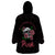 In October We Wear Pink Breast Cancer Awareness Wearable Blanket Hoodie Skull and Roses - Black - Wonder Print Shop