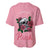 In October We Wear Pink Breast Cancer Awareness Baseball Jersey Skull and Roses - Pink LT7 - Wonder Print Shop