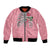 In October We Wear Pink Breast Cancer Awareness Bomber Jacket Skull and Roses - Pink LT7 - Wonder Print Shop