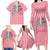 In October We Wear Pink Breast Cancer Awareness Family Matching Long Sleeve Bodycon Dress and Hawaiian Shirt Skull and Roses - Pink LT7 - Wonder Print Shop