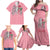 In October We Wear Pink Breast Cancer Awareness Family Matching Off Shoulder Maxi Dress and Hawaiian Shirt Skull and Roses - Pink LT7 - Wonder Print Shop