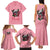 In October We Wear Pink Breast Cancer Awareness Family Matching Tank Maxi Dress and Hawaiian Shirt Skull and Roses - Pink - Wonder Print Shop