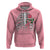 In October We Wear Pink Breast Cancer Awareness Hoodie Skull and Roses - Pink - Wonder Print Shop