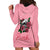 In October We Wear Pink Breast Cancer Awareness Hoodie Dress Skull and Roses - Pink - Wonder Print Shop