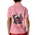 In October We Wear Pink Breast Cancer Awareness Kid Polo Shirt Skull and Roses - Pink - Wonder Print Shop