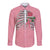 In October We Wear Pink Breast Cancer Awareness Long Sleeve Button Shirt Skull and Roses - Pink - Wonder Print Shop