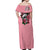 In October We Wear Pink Breast Cancer Awareness Off Shoulder Maxi Dress Skull and Roses - Pink - Wonder Print Shop