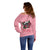 In October We Wear Pink Breast Cancer Awareness Off Shoulder Sweater Skull and Roses - Pink - Wonder Print Shop