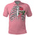 In October We Wear Pink Breast Cancer Awareness Polo Shirt Skull and Roses - Pink - Wonder Print Shop