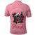 In October We Wear Pink Breast Cancer Awareness Polo Shirt Skull and Roses - Pink - Wonder Print Shop