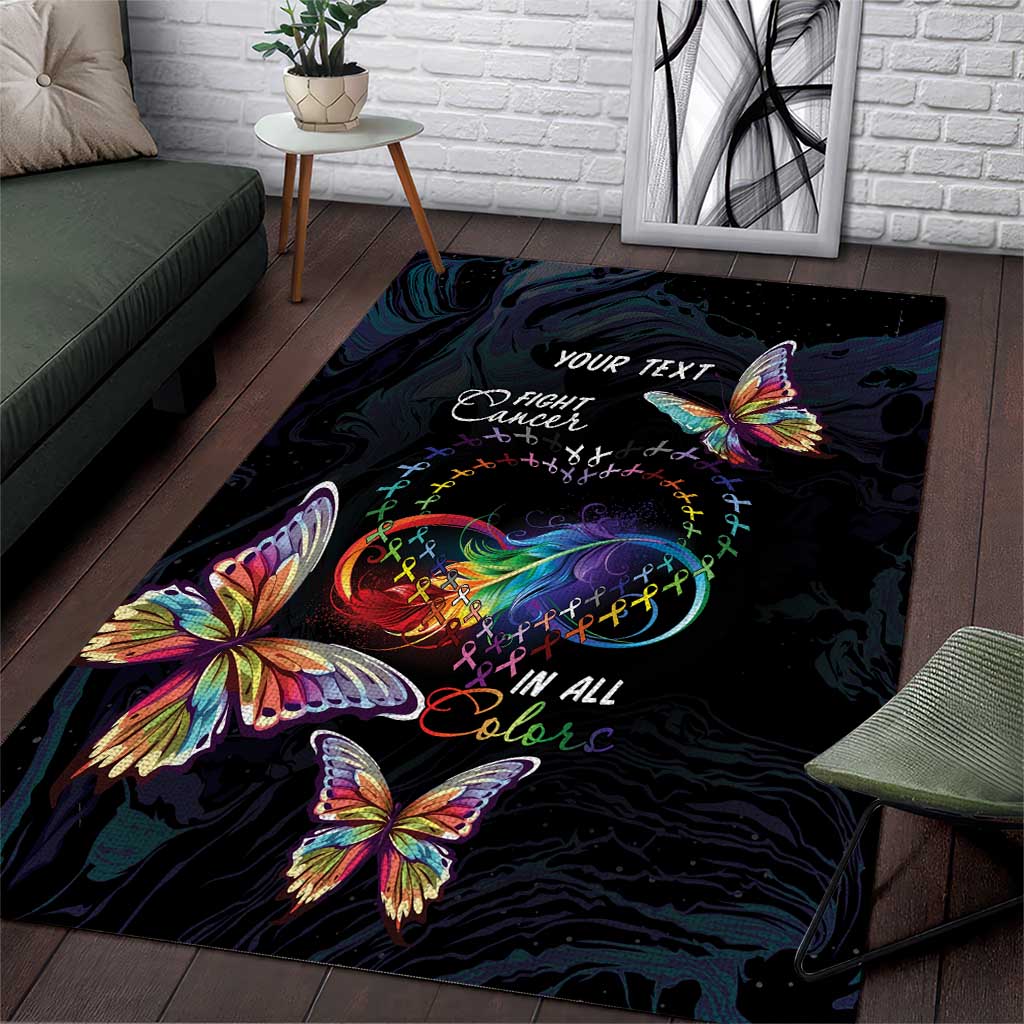 Fight Cancer In All Colors Area Rug Whimsical Butterflies LT7 - Wonder Print Shop