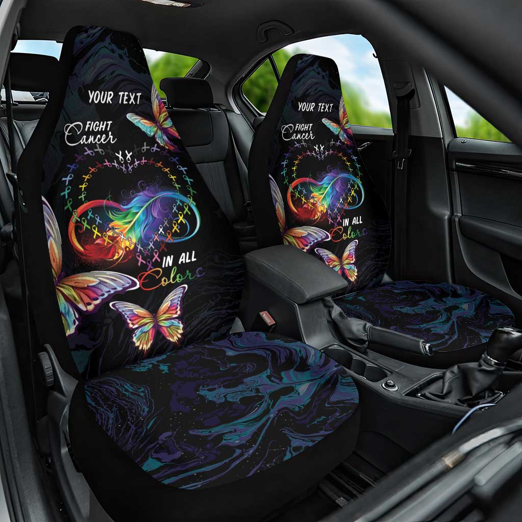 Fight Cancer In All Colors Car Seat Cover Whimsical Butterflies LT7 - Wonder Print Shop