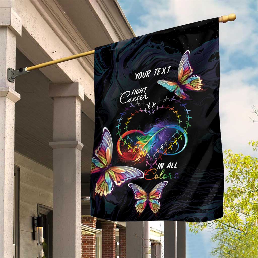 Fight Cancer In All Colors Garden Flag Whimsical Butterflies - Wonder Print Shop