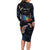 Fight Cancer In All Colors Long Sleeve Bodycon Dress Whimsical Butterflies