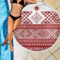 Latvia Jani Midsummer Beach Blanket Red White Latvijas Auseklis