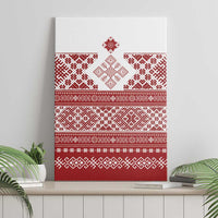 Latvia Jani Midsummer Canvas Wall Art Red White Latvijas Auseklis