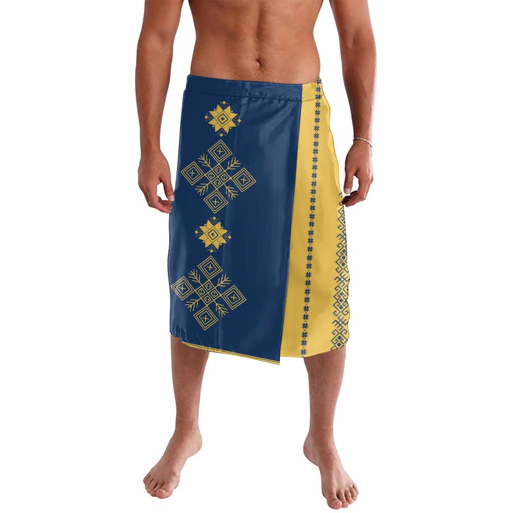 Latvia Jani Midsummer Lavalava Blue Gold Latvijas Auseklis