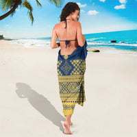 Latvia Jani Midsummer Sarong Blue Gold Latvijas Auseklis
