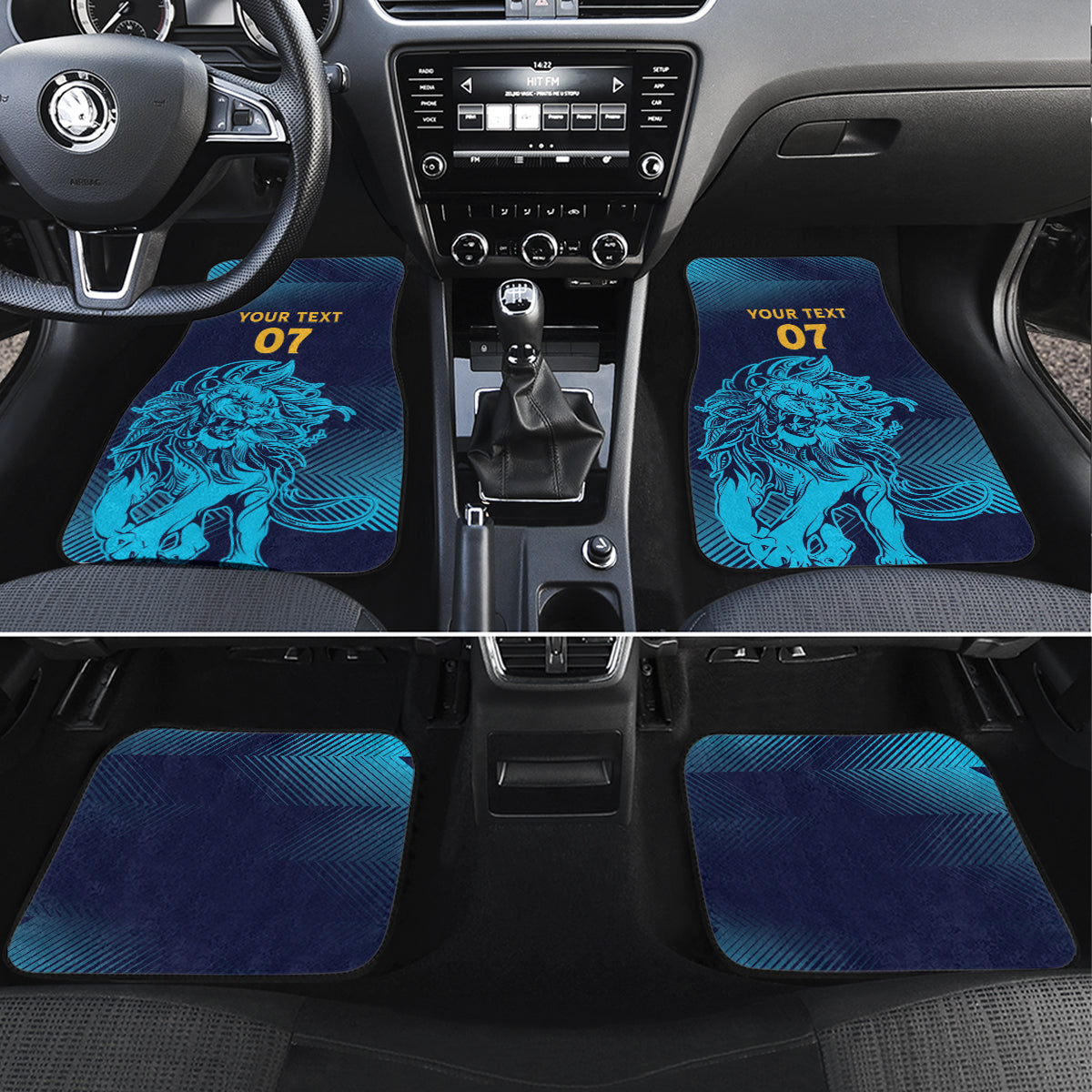 Sri Lanka Cricket Lion World Cup 2024 Car Mats Gradient Inspiration LT7 - Wonder Print Shop