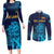 Sri Lanka Cricket Lion World Cup 2024 Couples Matching Long Sleeve Bodycon Dress and Long Sleeve Button Shirt Gradient Inspiration LT7 - Wonder Print Shop