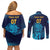 Sri Lanka Cricket Lion World Cup 2024 Couples Matching Off Shoulder Short Dress and Long Sleeve Button Shirt Gradient Inspiration LT7 - Wonder Print Shop