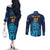 Sri Lanka Cricket Lion World Cup 2024 Couples Matching Off The Shoulder Long Sleeve Dress and Long Sleeve Button Shirt Gradient Inspiration