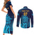 Sri Lanka Cricket Lion World Cup 2024 Couples Matching Short Sleeve Bodycon Dress and Long Sleeve Button Shirt Gradient Inspiration LT7 - Wonder Print Shop