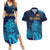 Sri Lanka Cricket Lion World Cup 2024 Couples Matching Summer Maxi Dress and Hawaiian Shirt Gradient Inspiration LT7 - Wonder Print Shop