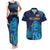 Sri Lanka Cricket Lion World Cup 2024 Couples Matching Tank Maxi Dress and Hawaiian Shirt Gradient Inspiration LT7 - Wonder Print Shop