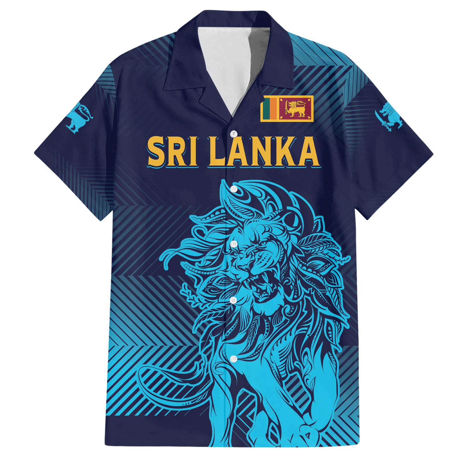 Sri Lanka Cricket Lion World Cup 2024 Hawaiian Shirt Gradient Inspiration - Wonder Print Shop