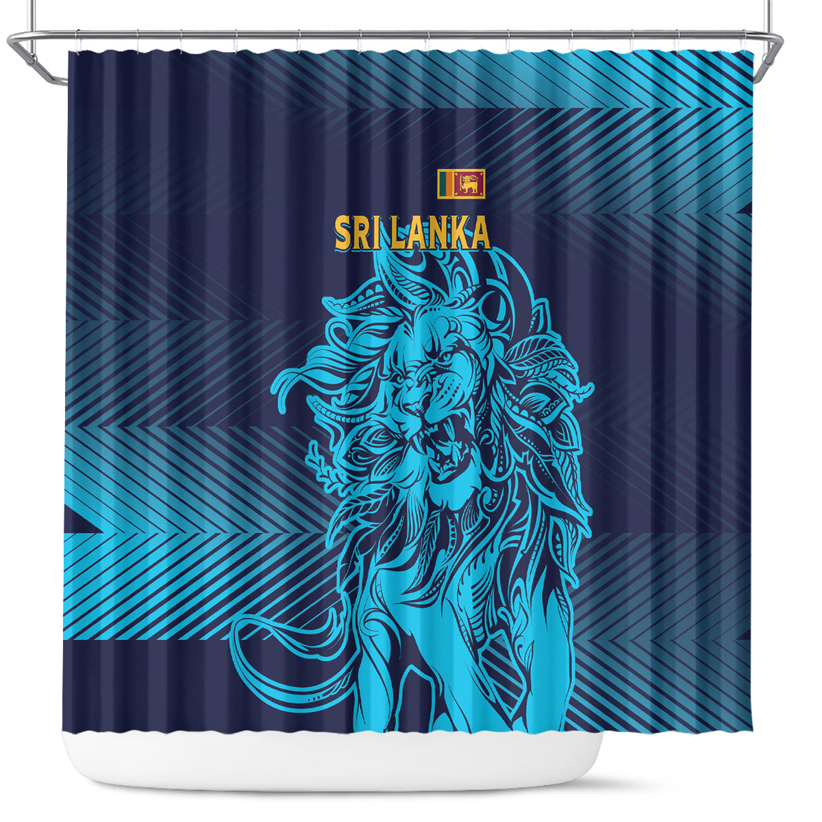 Sri Lanka Cricket Lion World Cup 2024 Shower Curtain Gradient Inspiration