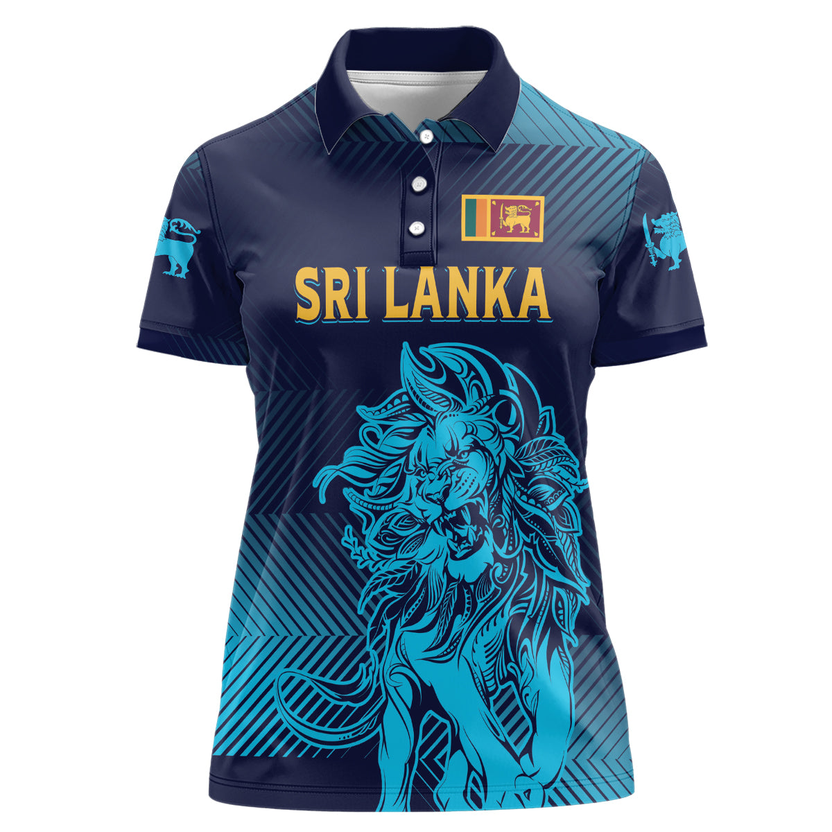 Sri Lanka Cricket Lion World Cup 2024 Women Polo Shirt Gradient Inspiration