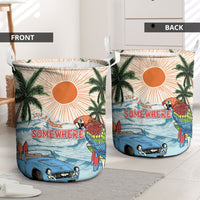 Summer Holiday It's 5 o'clock Somewhere Vintage Hawaii Laundry Basket
