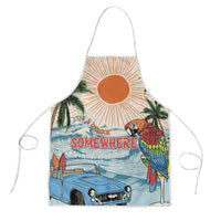 Summer Holiday It's 5 o'clock Somewhere Vintage Hawaii Apron